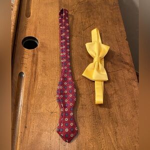 Lot Of 2 Mens Bow Ties Neckties